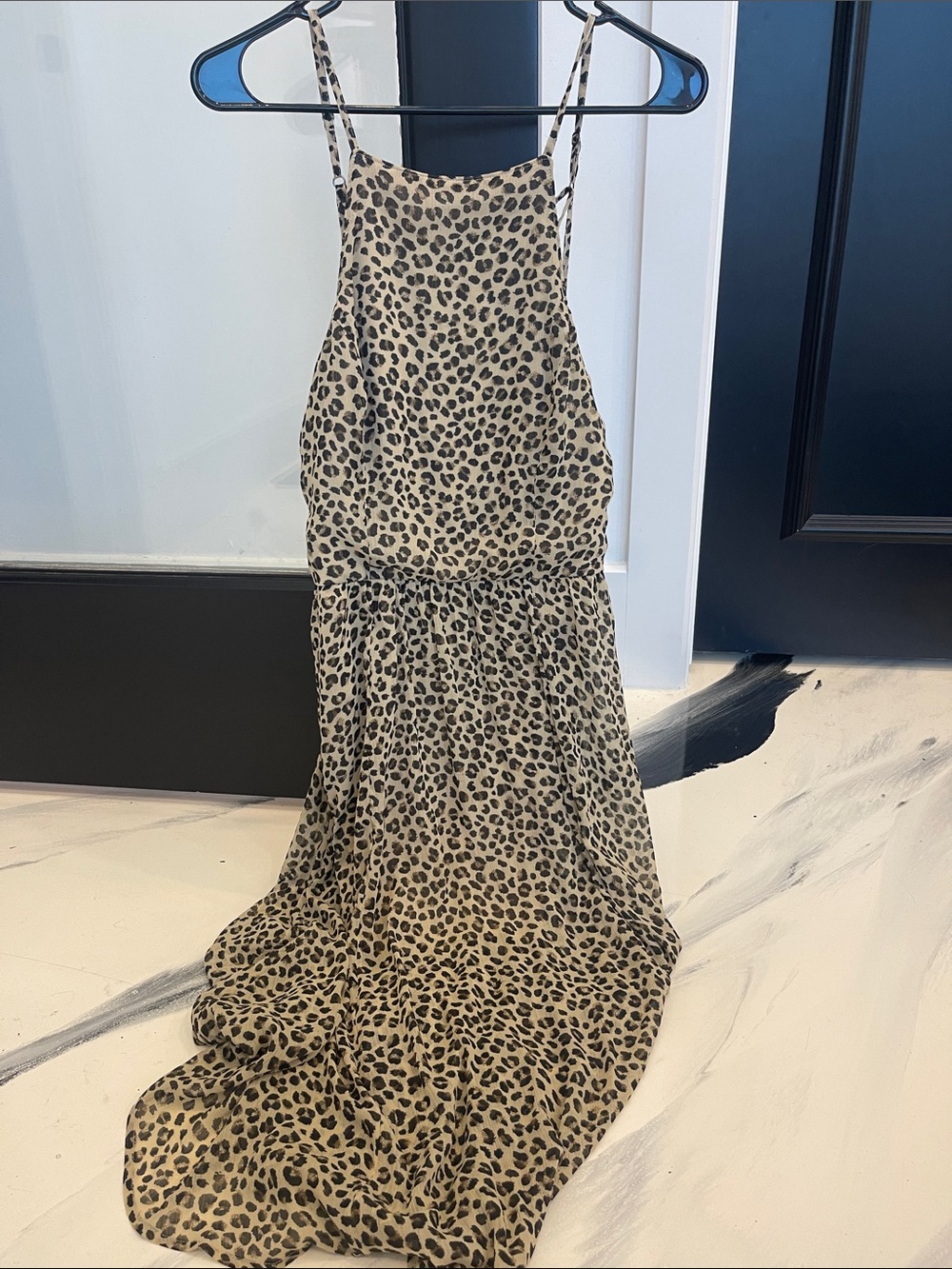 Abercrombie & Fitch Beige and Black Leopard Print Dress